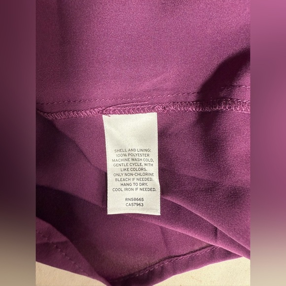 CHELSEA 28 Purple abstract print surplice spaghetti strap midi dress size S - Picture 13 of 16